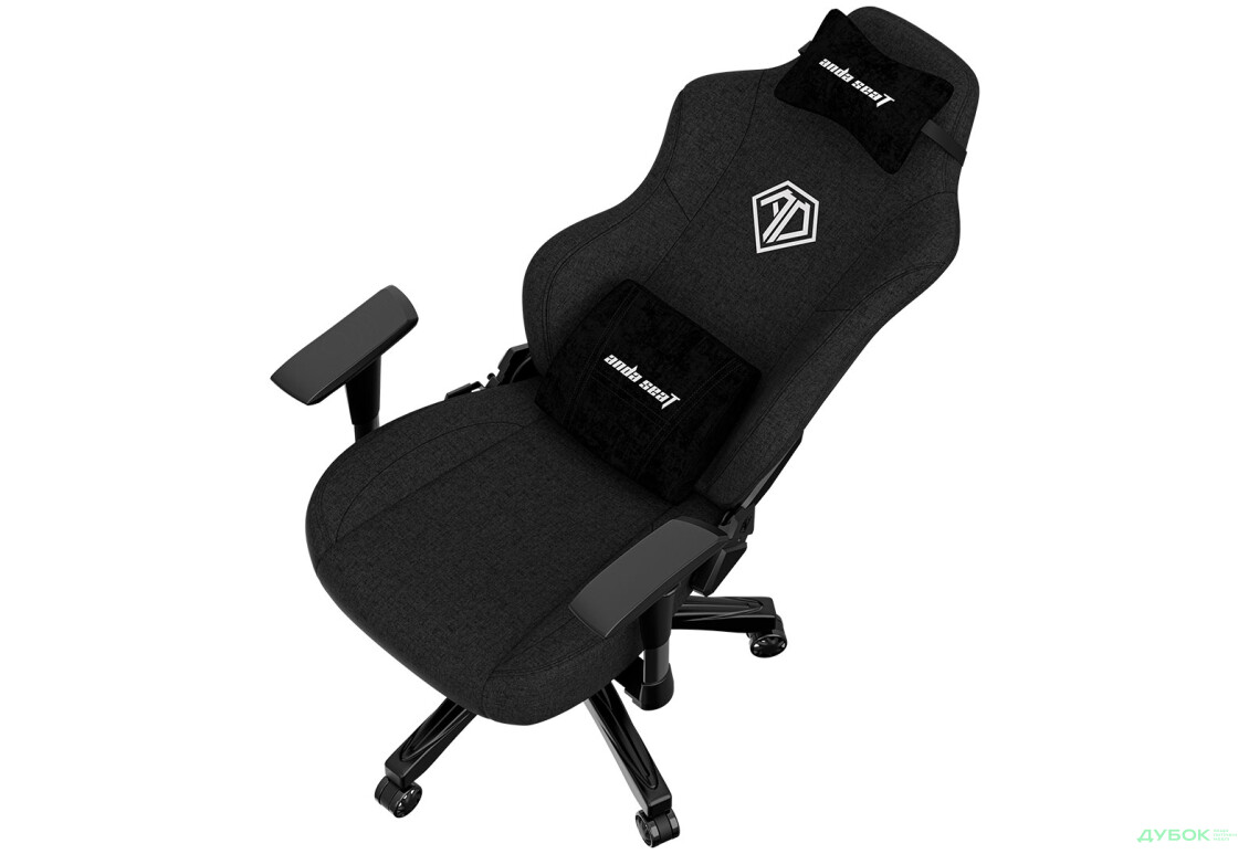 Изображение 8 - Компьютерное кресло Anda Seat Phantom 3 Fabric 70x55x134 см игровое, черное