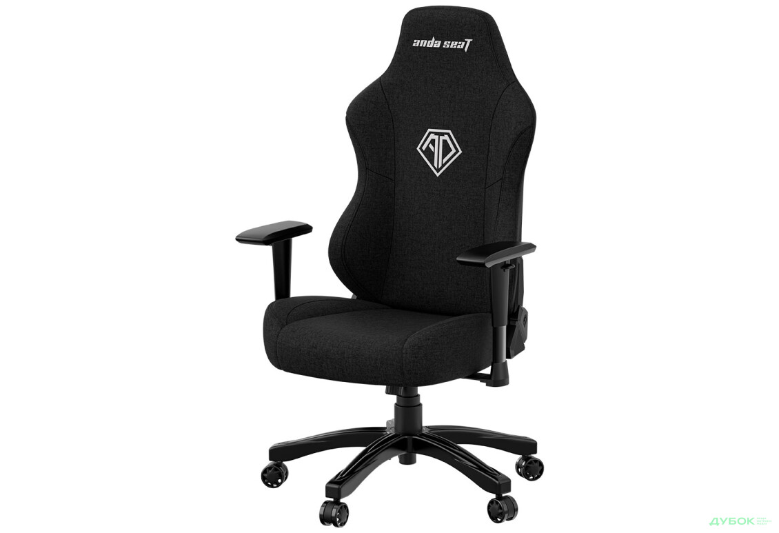 Фото 5 - Компьютерное кресло Anda Seat Phantom 3 Fabric 70x55x134 см игровое, черное