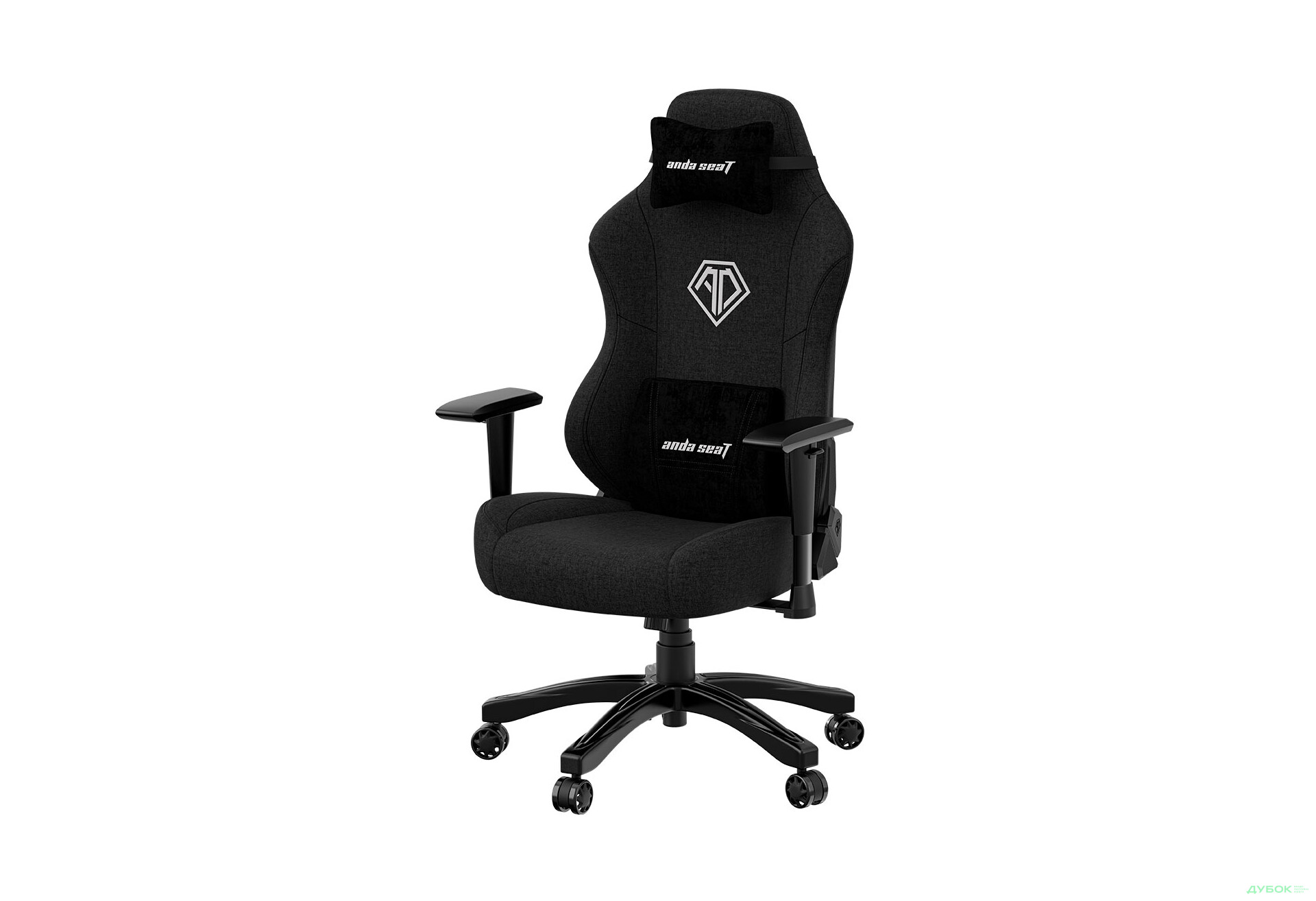 Изображение 4 - Компьютерное кресло Anda Seat Phantom 3 Fabric 70x55x134 см игровое, черное