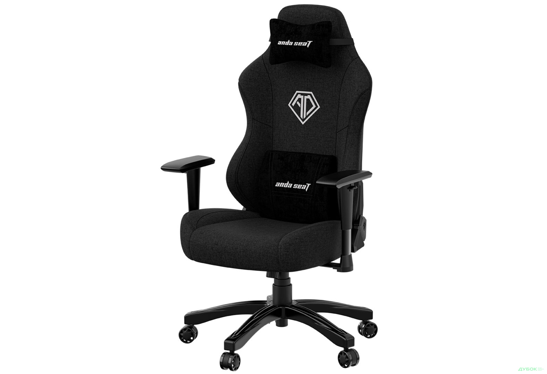 Фото 4 - Компьютерное кресло Anda Seat Phantom 3 Fabric 70x55x134 см игровое, черное
