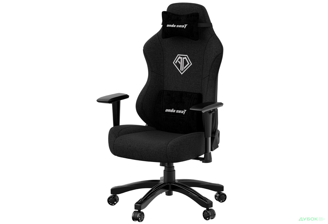 Изображение 4 - Компьютерное кресло Anda Seat Phantom 3 Fabric 70x55x134 см игровое, черное