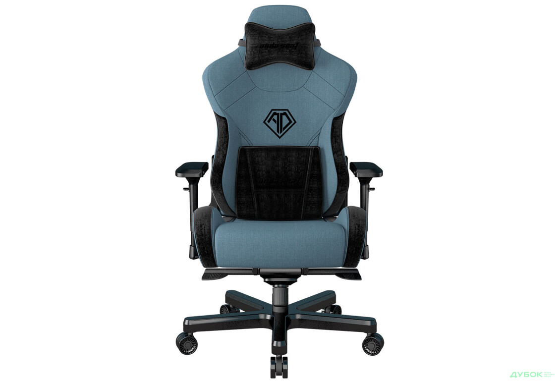 Комп'ютерне крісло Anda Seat T-Pro 2 65x54x143 см ігрове, блакитно-чорне
