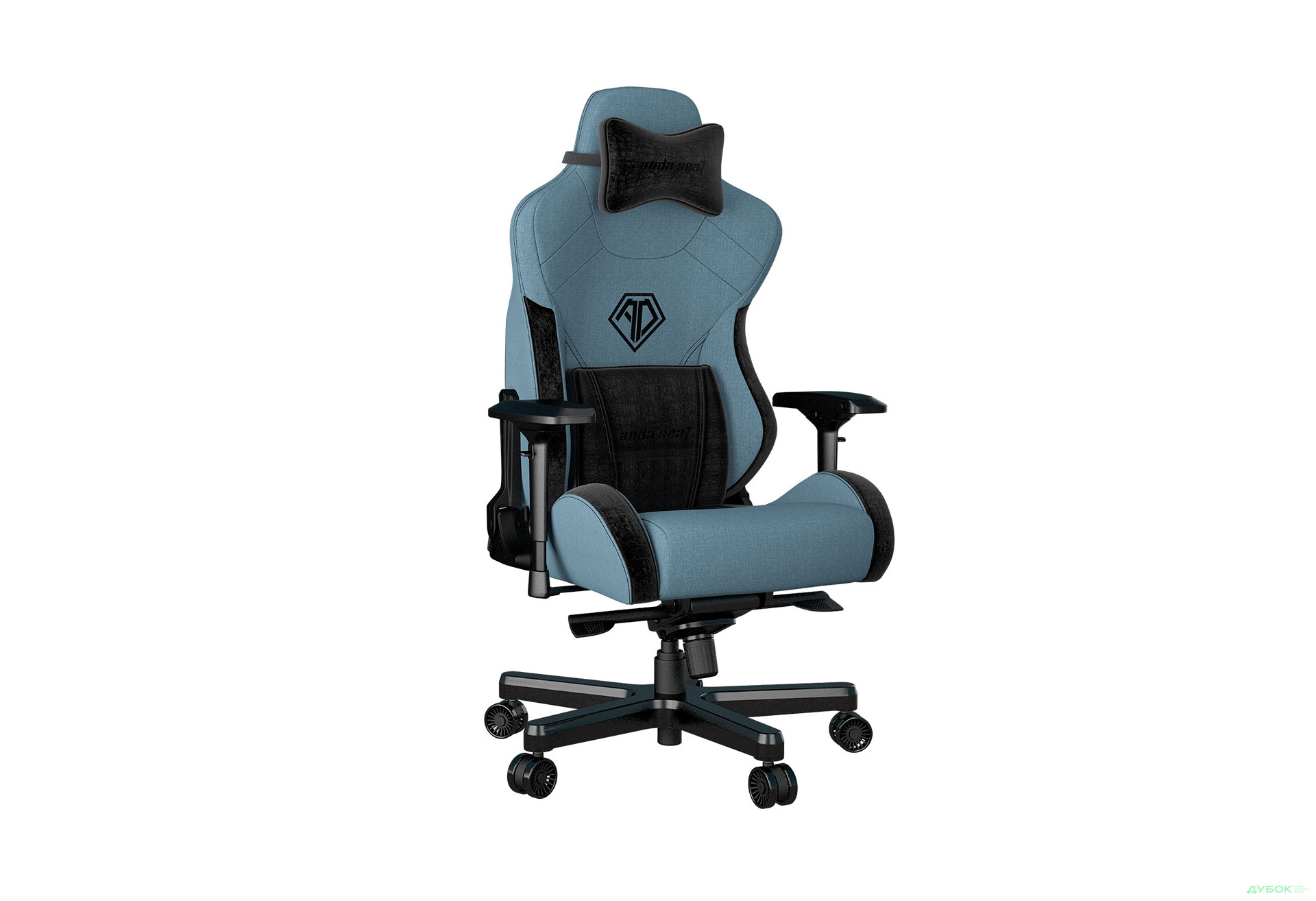 Зображення 3 - Комп'ютерне крісло Anda Seat T-Pro 2 65x54x143 см ігрове, блакитно-чорне