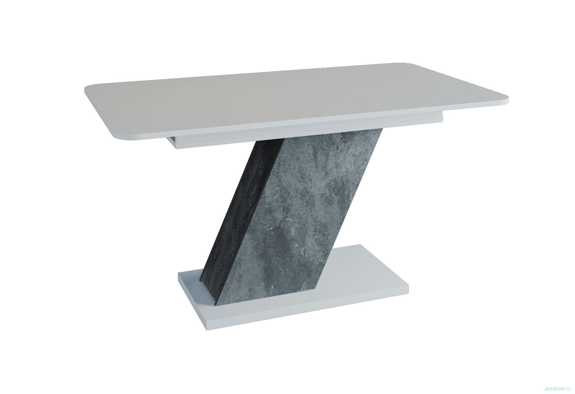 Изображение 3 - Стол обеденный Intarsio Рио / Rio 140x80 см раскладной, белая аляска/угольный камень 