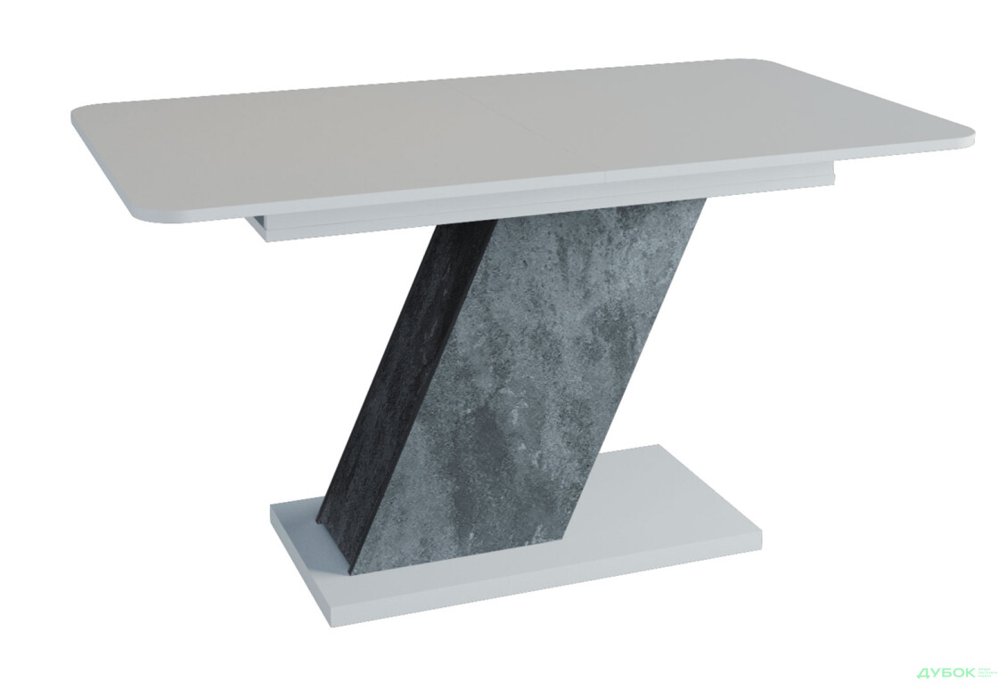 Изображение 3 - Стол обеденный Intarsio Рио / Rio 140x80 см раскладной, белая аляска/угольный камень 