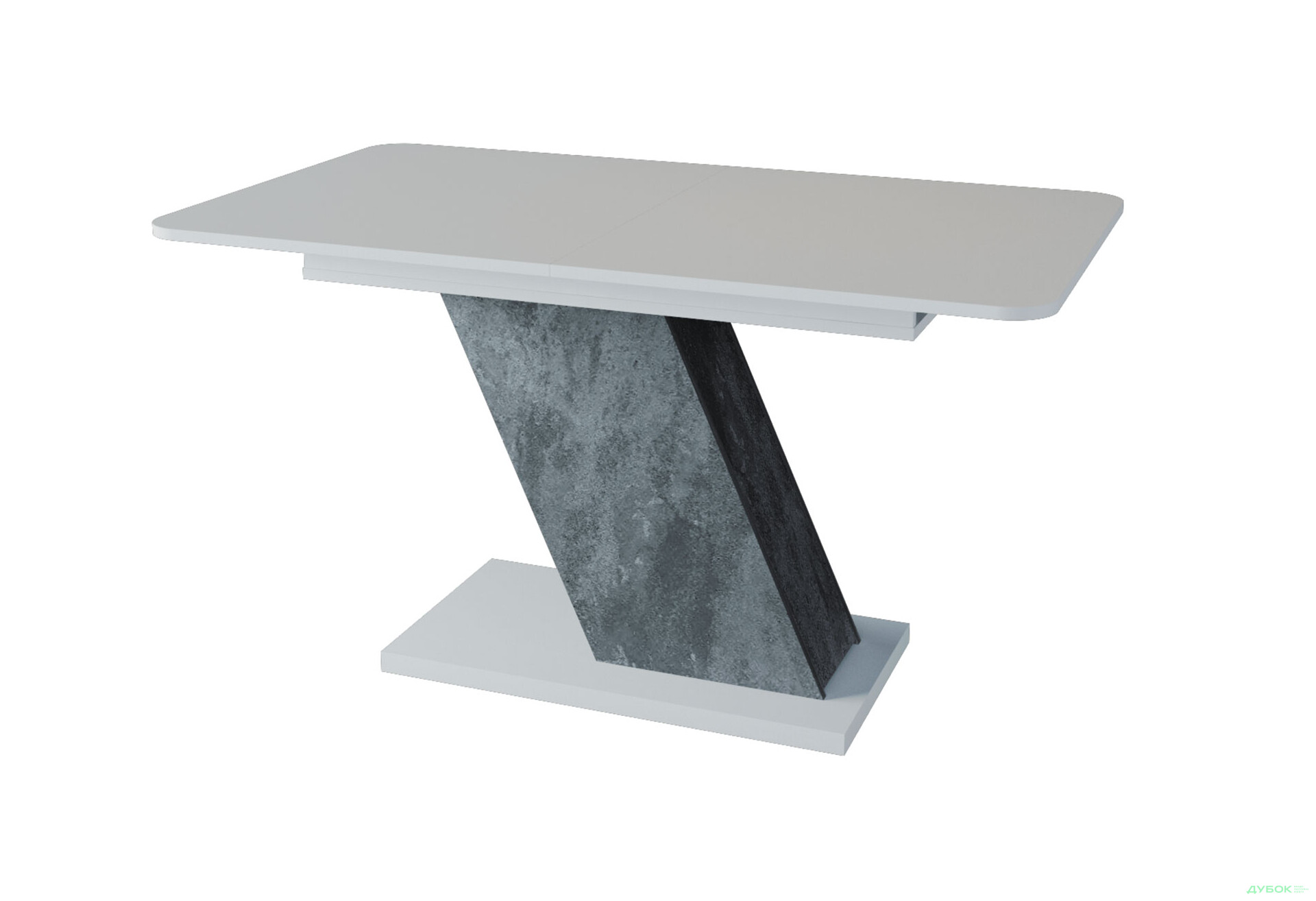 Изображение 1 - Стол обеденный Intarsio Рио / Rio 140x80 см раскладной, белая аляска/угольный камень 