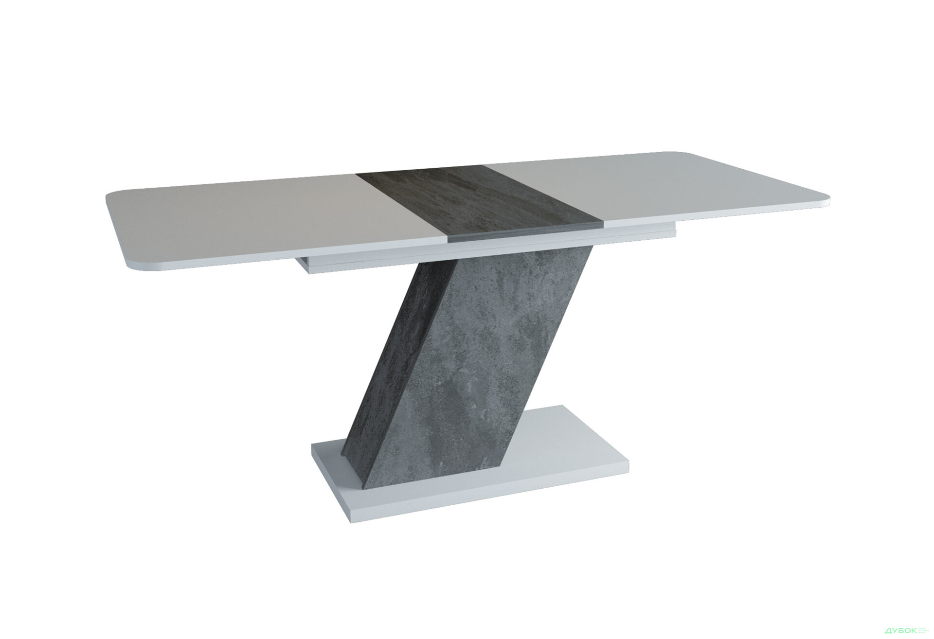 Изображение 2 - Стол обеденный Intarsio Рио / Rio 140x80 см раскладной, белая аляска/угольный камень 