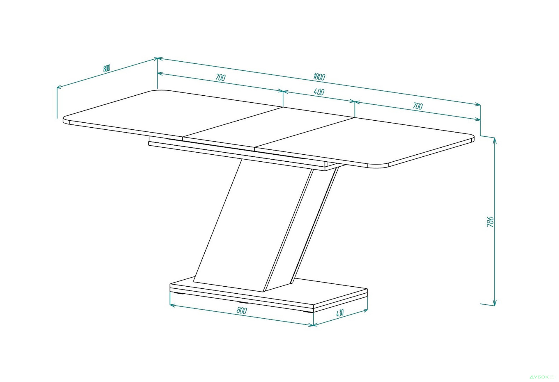 Изображение 10 - Стол обеденный Intarsio Рио / Rio 140x80 см раскладной, белая аляска/угольный камень 