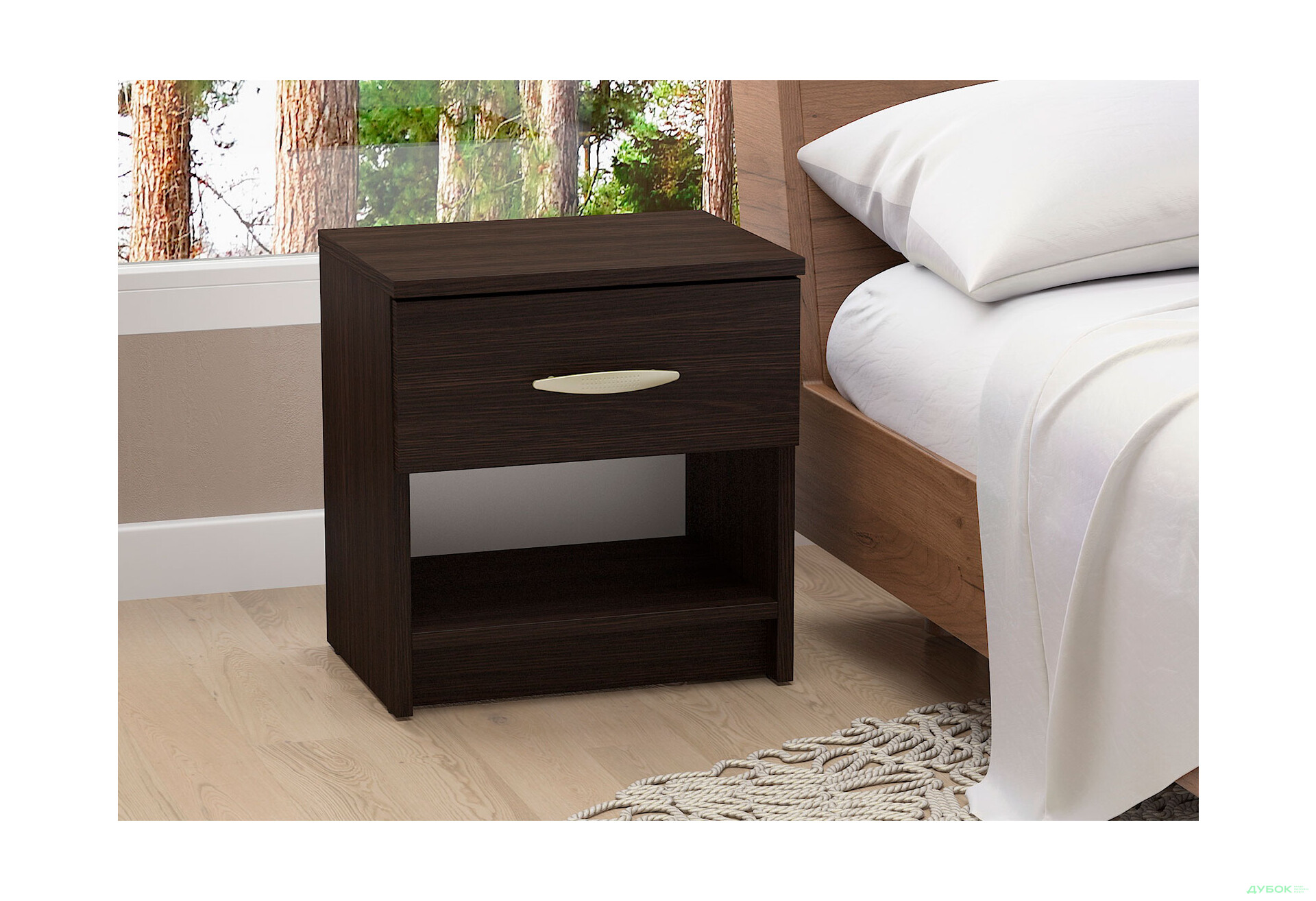Тумба приліжкова Moreli G0025 з шухлядою та полицею 39 см - Зображення 4 Зображення 4 - Тумба приліжкова Moreli G0025 з шухлядою та полицею 39 см