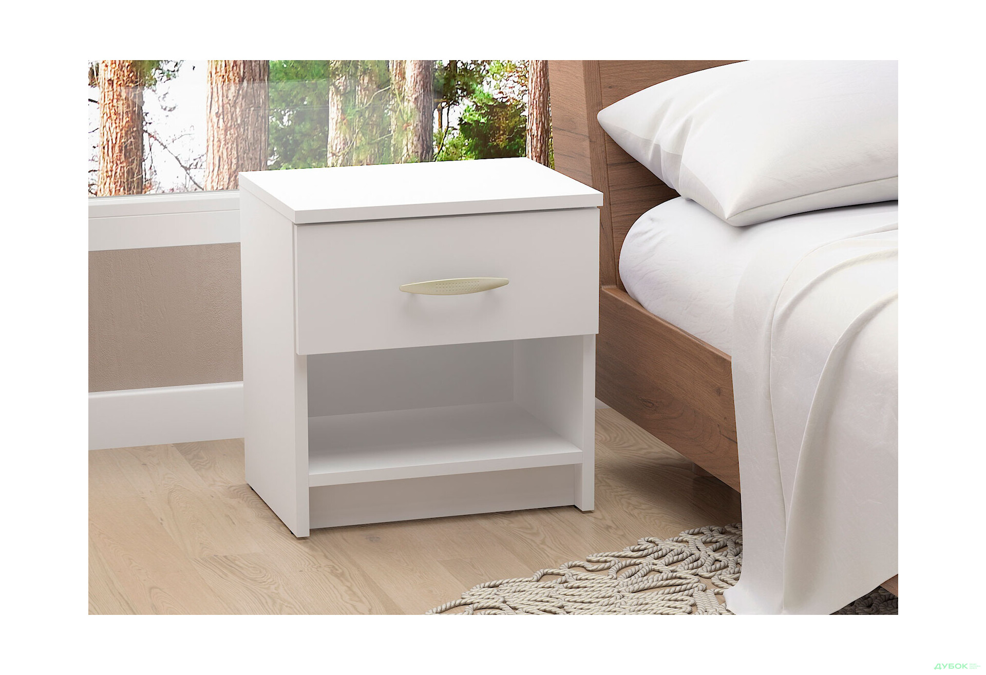Тумба приліжкова Moreli G0025 з шухлядою та полицею 39 см - Зображення 6 Зображення 6 - Тумба приліжкова Moreli G0025 з шухлядою та полицею 39 см