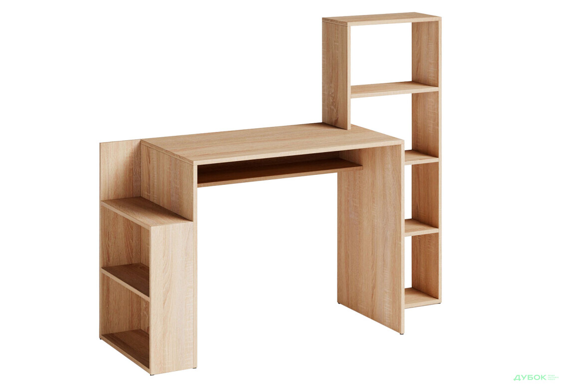 Стіл письмовий Moreli ST0025 144x50 см з надставкою та полицями