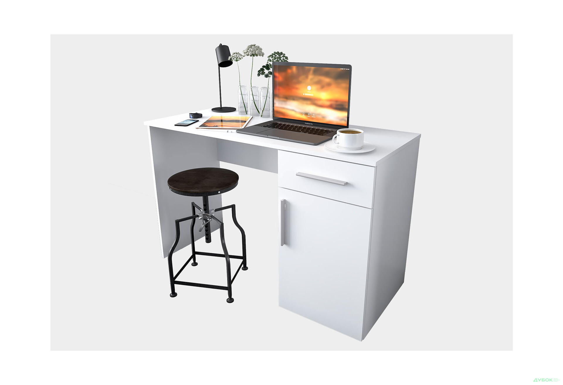 Изображение 4 - Стол письменный Moreli Фреш (ST0003) 120x50 см с ящиком и тумбой