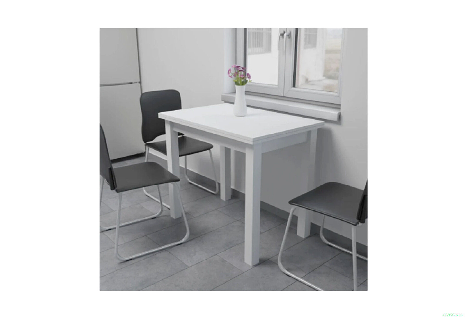 Стіл обідній Неман Юк 88x58 см розкладний - Зображення 2 Зображення 2 - Стіл обідній Неман Юк 88x58 см розкладний