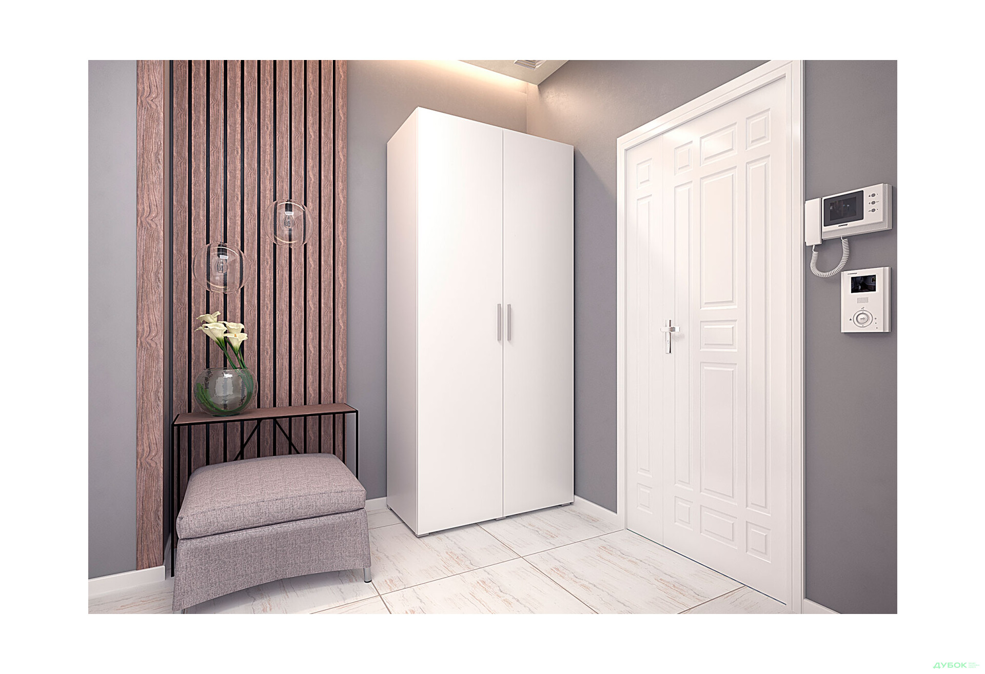 Шафа Moreli ST0009 зі штангою 2-дверна 100 см - Зображення 2 Зображення 2 - Шафа Moreli ST0009 зі штангою 2-дверна 100 см