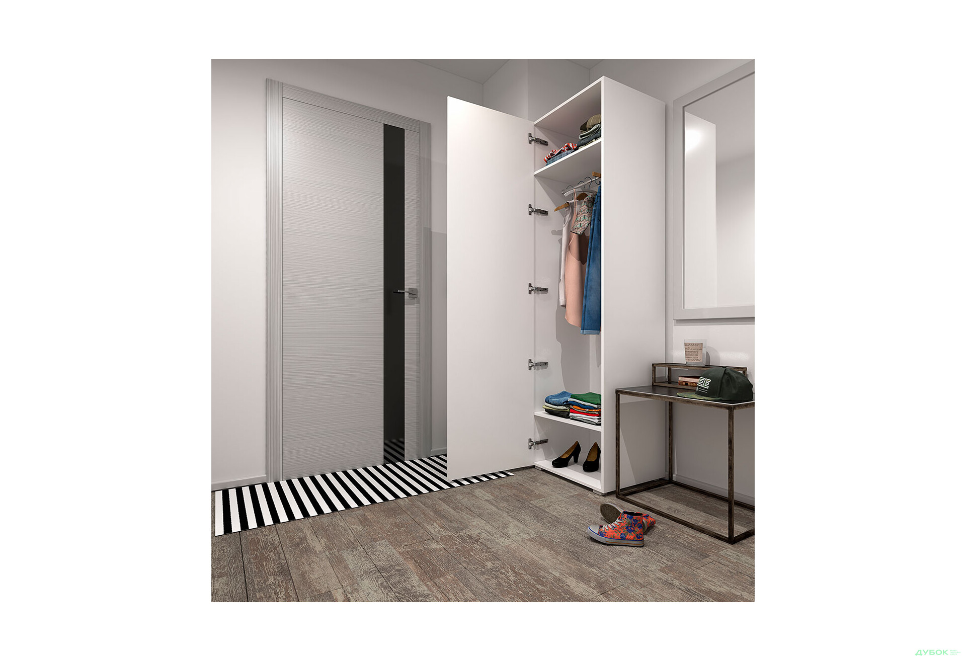 Шафа Moreli ST0012 зі штангою та полицями 1-дверна 60 см - Зображення 3 Зображення 3 - Шафа Moreli ST0012 зі штангою та полицями 1-дверна 60 см