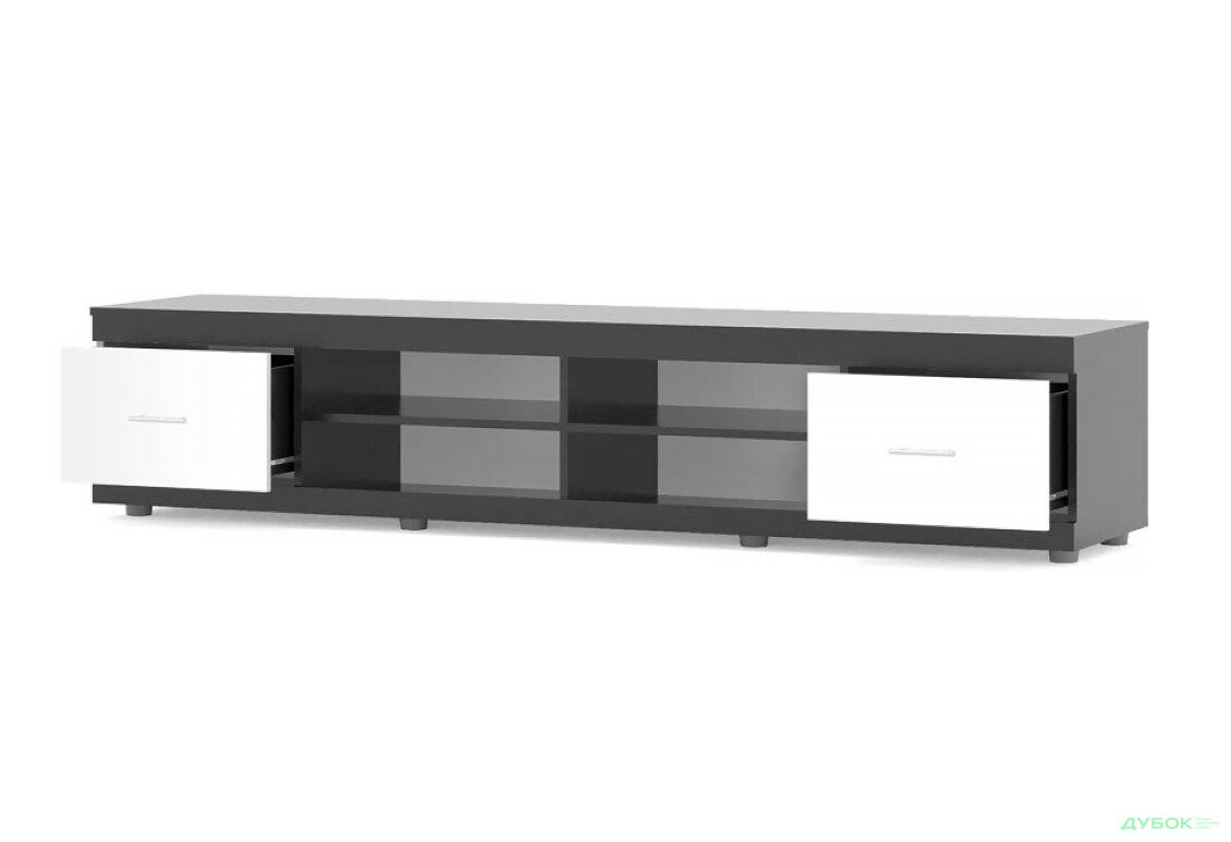Тумба під ТВ Київський стандарт Лілія Д з 2 шухлядами та полицями 200 см - Зображення 1 Зображення 1 - Тумба під ТВ Київський стандарт Лілія Д з 2 шухлядами та полицями 200 см