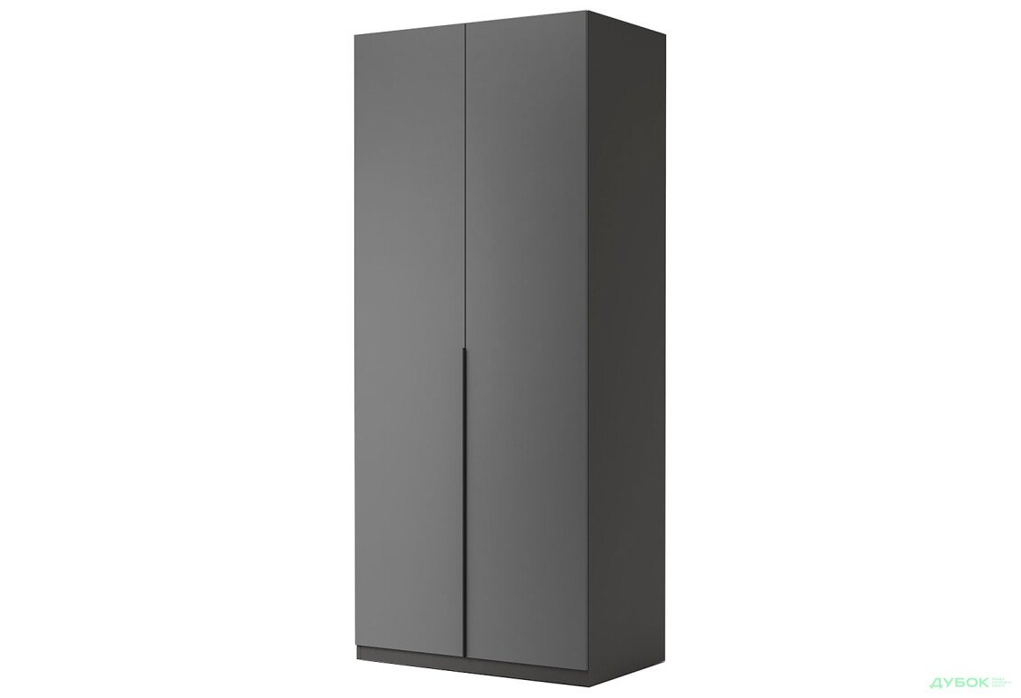Шафа MiroMark Тео 2-дверна 90 см графіт мат