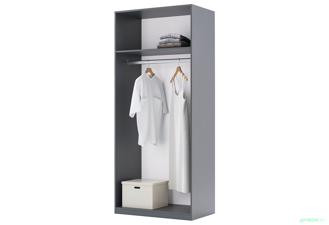 Зображення 2 - Шафа MiroMark Тео 2-дверна 90 см графіт мат