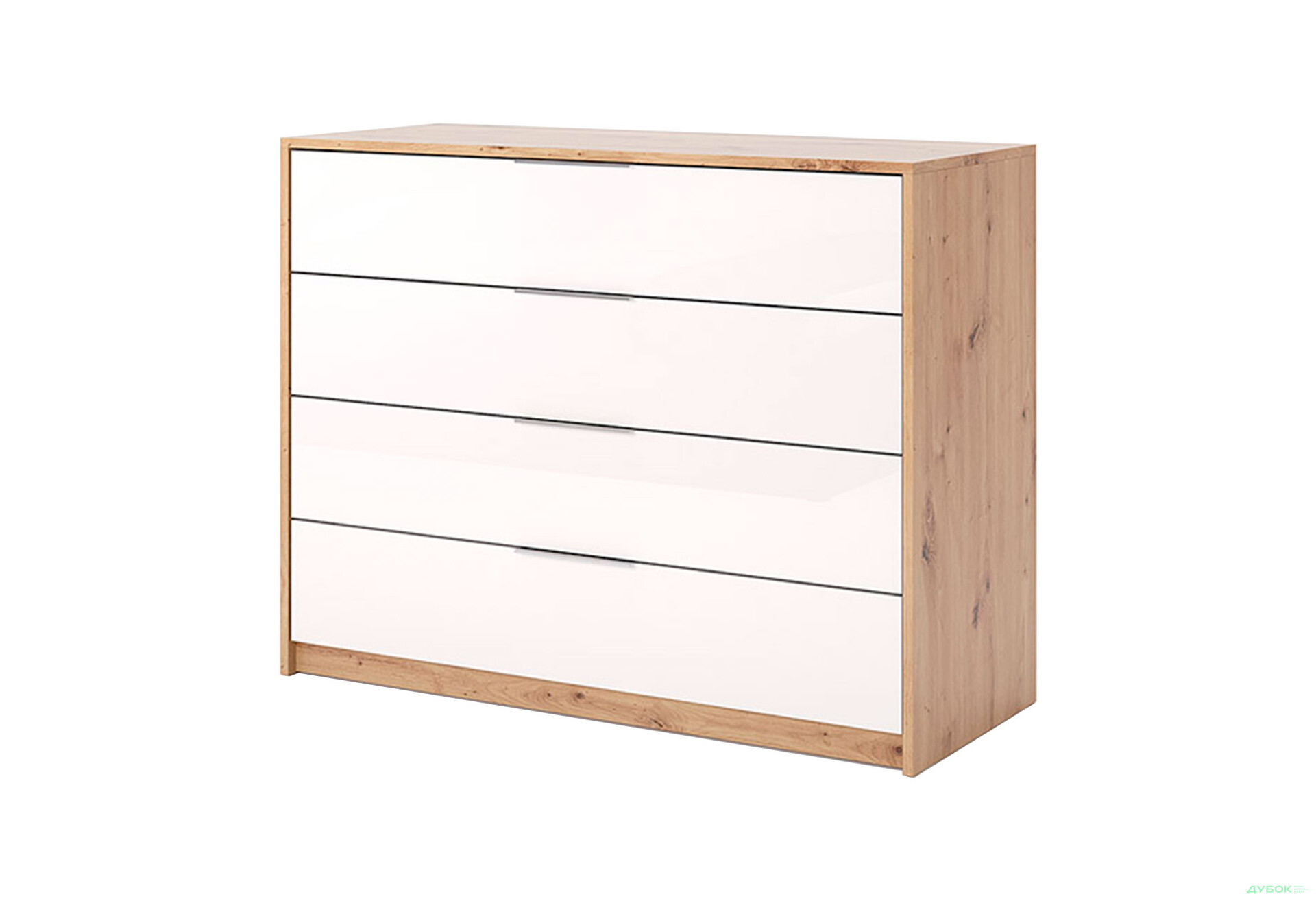 Комод МироМарк Реймонд с 4 ящиками 110 см, глянец белый - Изображение 1 Изображение 1 - Комод МироМарк Реймонд с 4 ящиками 110 см, глянец белый