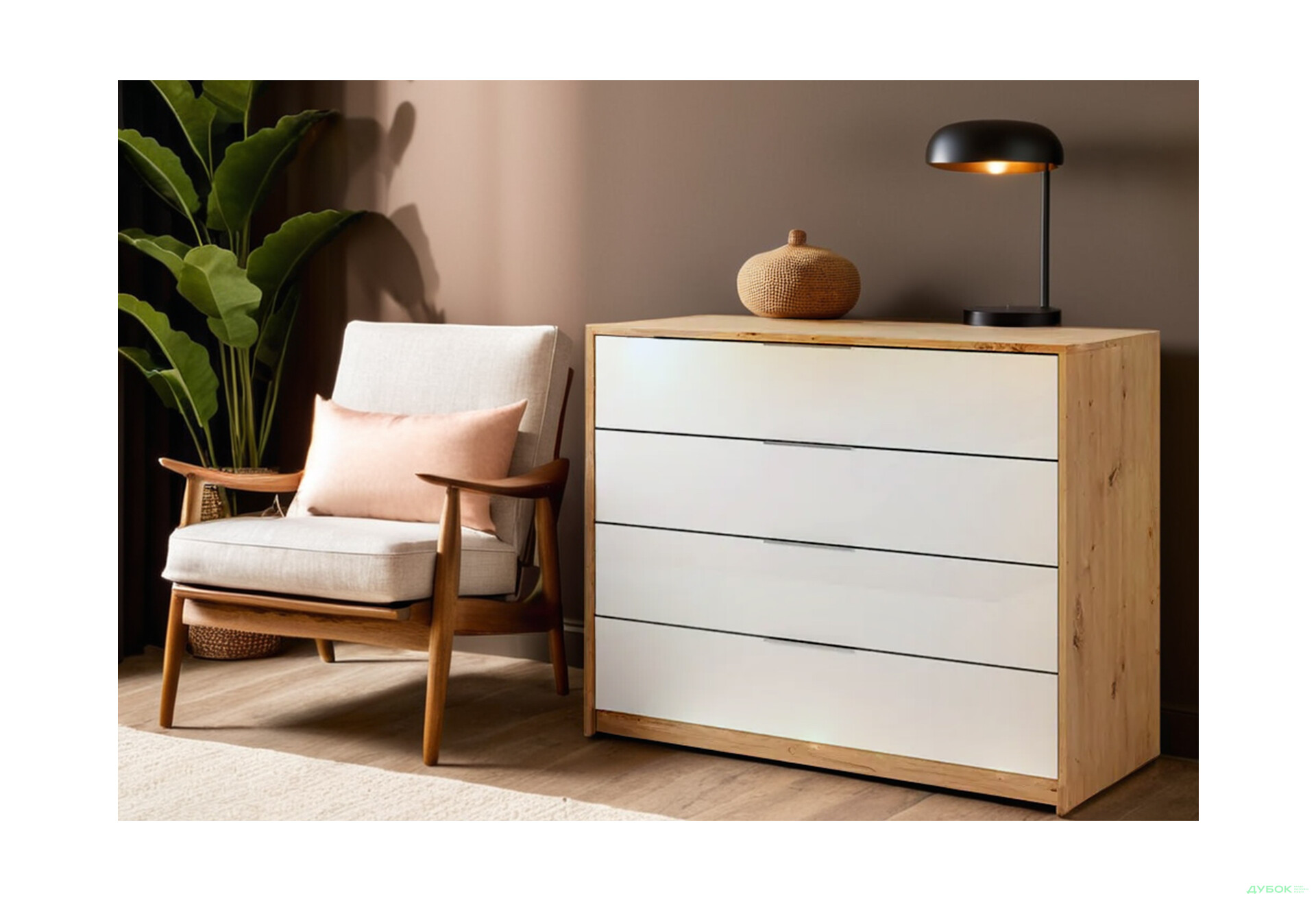 Комод МироМарк Реймонд с 4 ящиками 110 см, глянец белый - Изображение 2 Изображение 2 - Комод МироМарк Реймонд с 4 ящиками 110 см, глянец белый