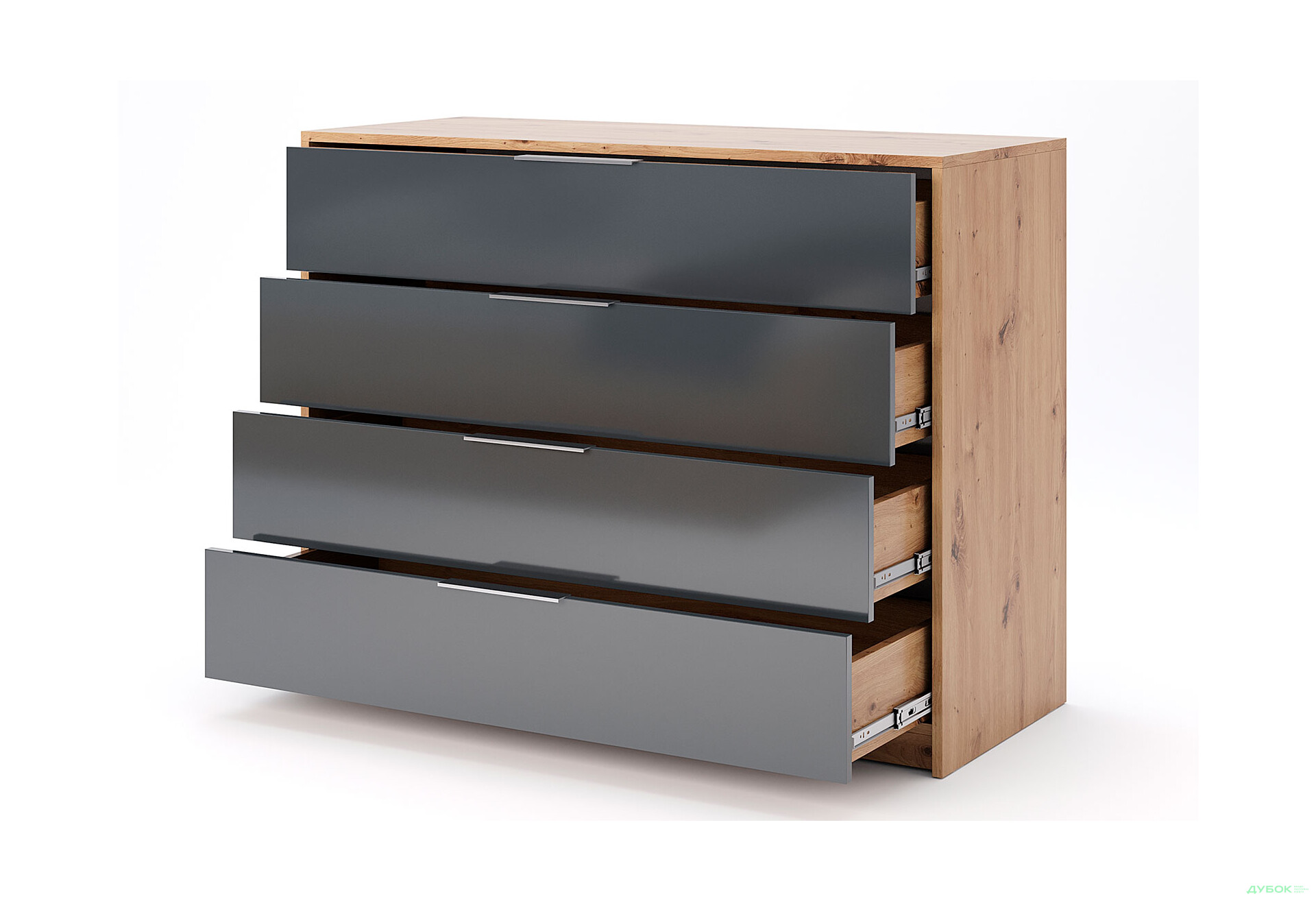 Изображение 3 - Комод МироМарк Реймонд с 4 ящиками 110 см, мат антрацит