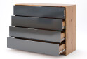 Изображение 3 - Комод МироМарк Реймонд с 4 ящиками 110 см, мат антрацит