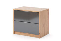 Приліжкова тумба MiroMark Реймонд з 2 шухлядами 55 см, мат антрацит - Зображення 1 Зображення 1 - Приліжкова тумба MiroMark Реймонд з 2 шухлядами 55 см, мат антрацит