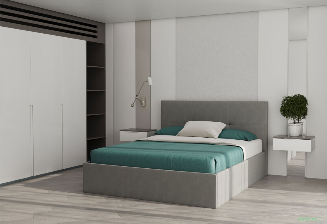 Ліжко-подіум MiroMark Лілі / Lily 160x200, сіре - Зображення 2 Зображення 2 - Ліжко-подіум MiroMark Лілі / Lily 160x200, сіре