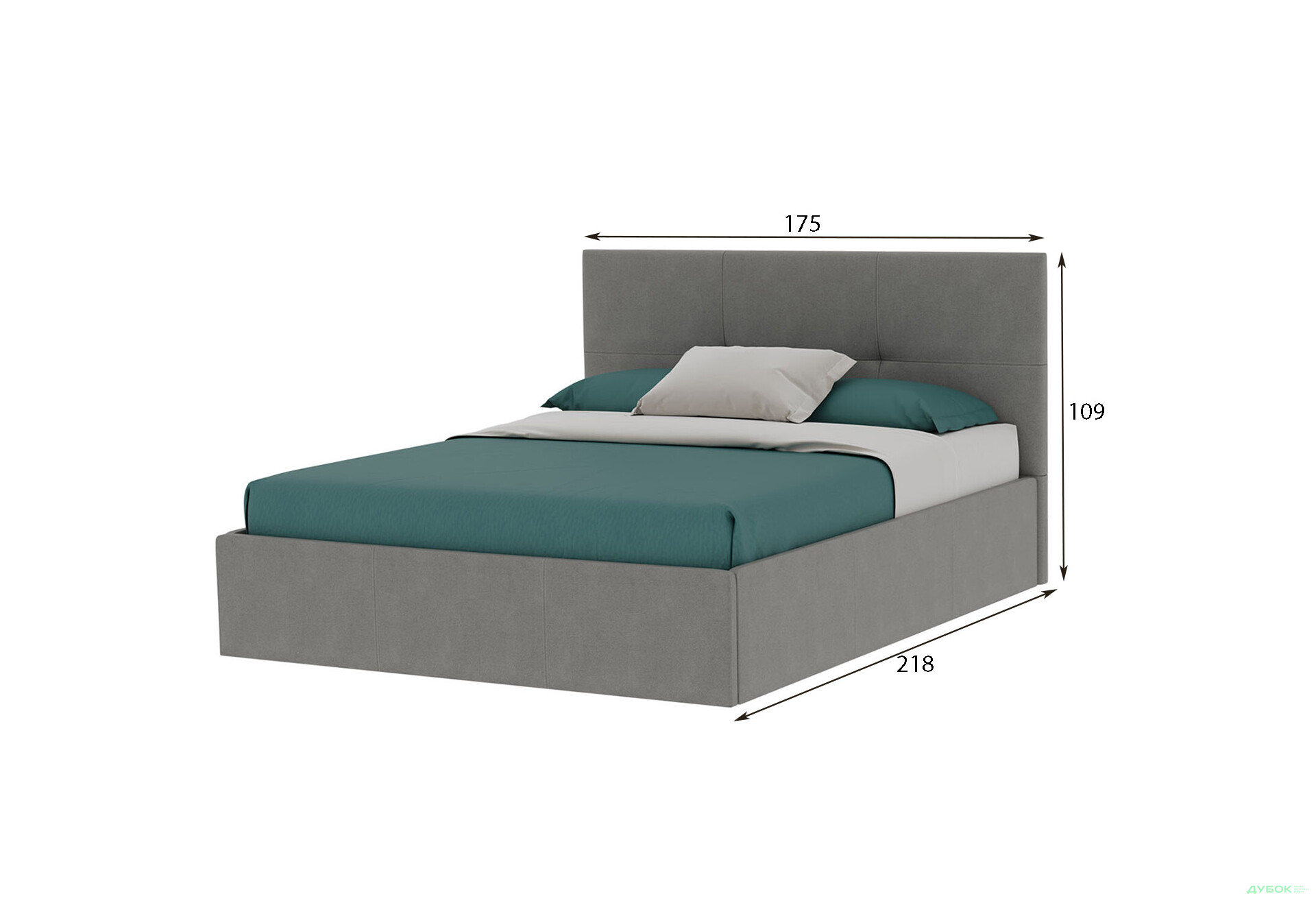 Ліжко-подіум MiroMark Лілі / Lily 160x200, сіре - Зображення 4 Зображення 4 - Ліжко-подіум MiroMark Лілі / Lily 160x200, сіре