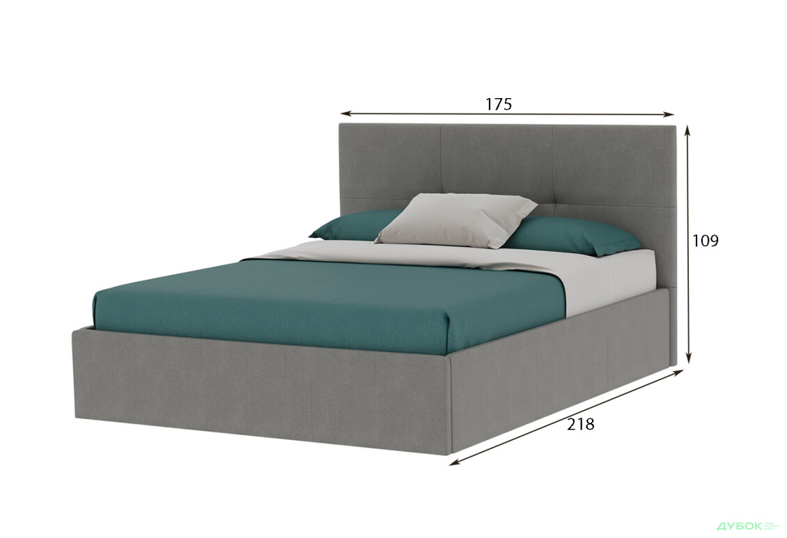 Ліжко-подіум MiroMark Лілі / Lily 160x200, сіре - Зображення 4 Зображення 4 - Ліжко-подіум MiroMark Лілі / Lily 160x200, сіре