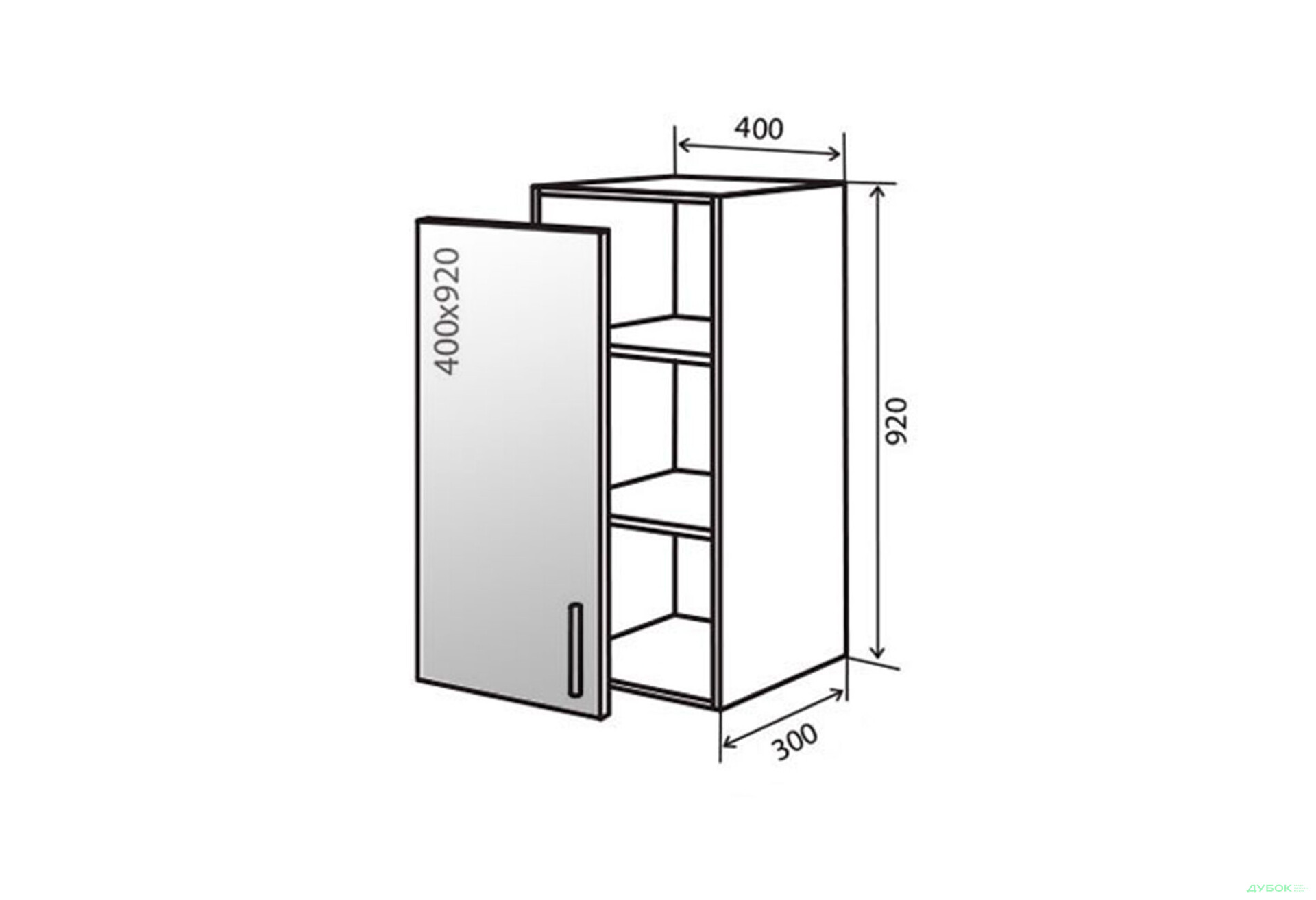 Изображение 1 - В43 Тумба 1Д 40 Витрина AL Флэт Люкс Вип-Мастер