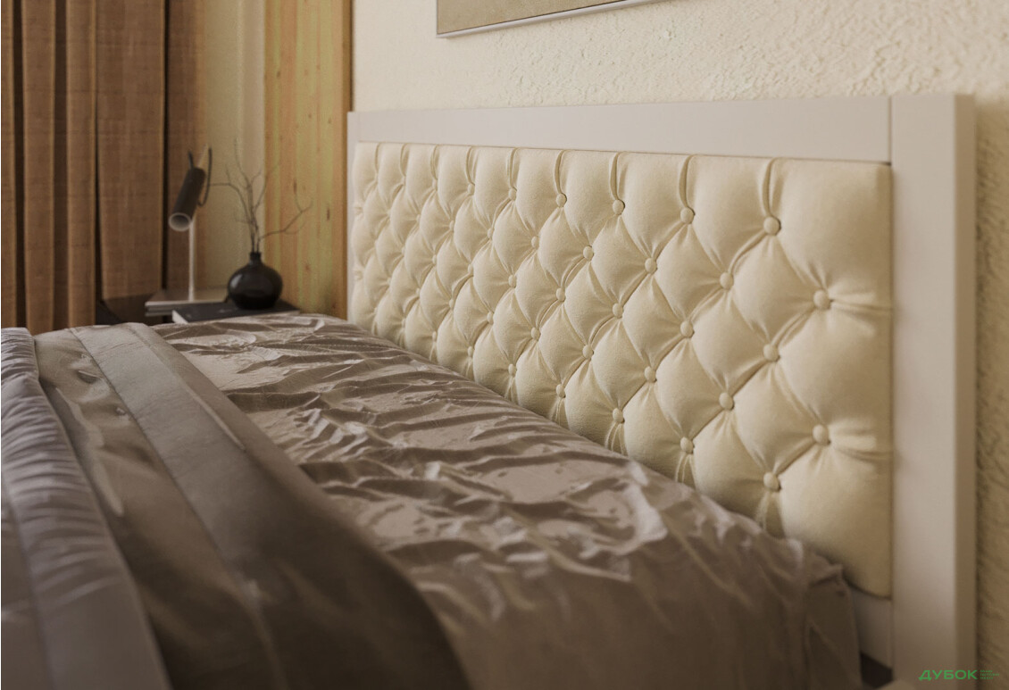 Ліжко Arbor Drev Симфонія Люкс 160 см оббивка ромб тк.Лагуна 03, біле - Зображення 6 Зображення 6 - Ліжко Arbor Drev Симфонія Люкс 160 см оббивка ромб тк.Лагуна 03, біле