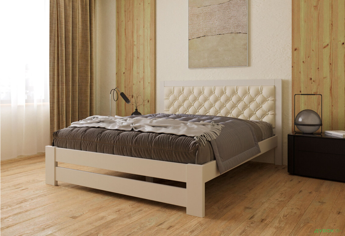 Ліжко Arbor Drev Симфонія Люкс 180 см оббивка ромб тк.Лагуна 03, біле - Зображення 2 Зображення 2 - Ліжко Arbor Drev Симфонія Люкс 180 см оббивка ромб тк.Лагуна 03, біле