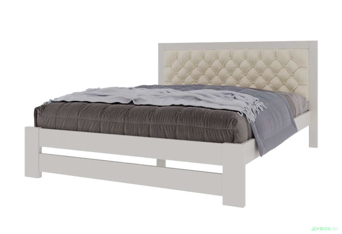 Ліжко Arbor Drev Симфонія Люкс 180 см оббивка ромб тк.Лагуна 03, біле - Зображення 1 Зображення 1 - Ліжко Arbor Drev Симфонія Люкс 180 см оббивка ромб тк.Лагуна 03, біле