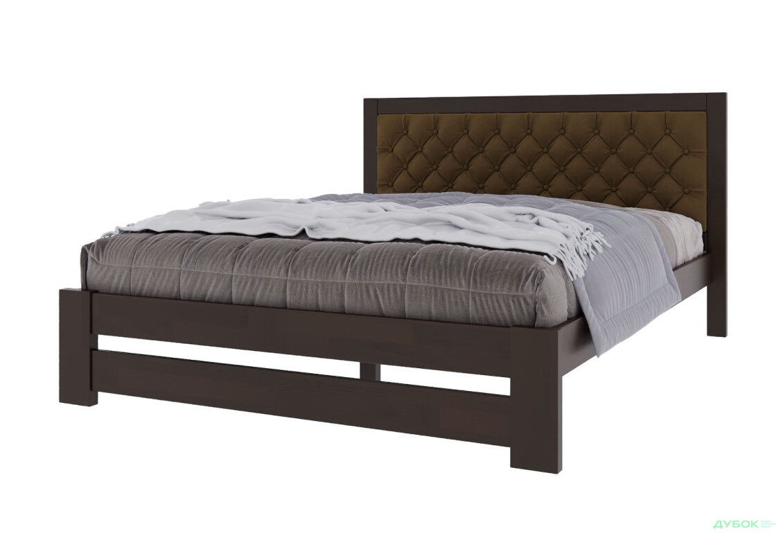 Ліжко Arbor Drev Симфонія Люкс 160 см оббивка ромб тк.Лагуна 11, горіх темний - Зображення 1 Зображення 1 - Ліжко Arbor Drev Симфонія Люкс 160 см оббивка ромб тк.Лагуна 11, горіх темний