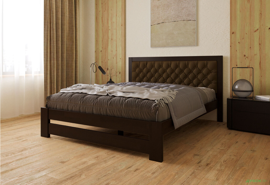 Ліжко Arbor Drev Симфонія Люкс 180 см оббивка ромб тк.Лагуна 11, горіх темний - Зображення 2 Зображення 2 - Ліжко Arbor Drev Симфонія Люкс 180 см оббивка ромб тк.Лагуна 11, горіх темний