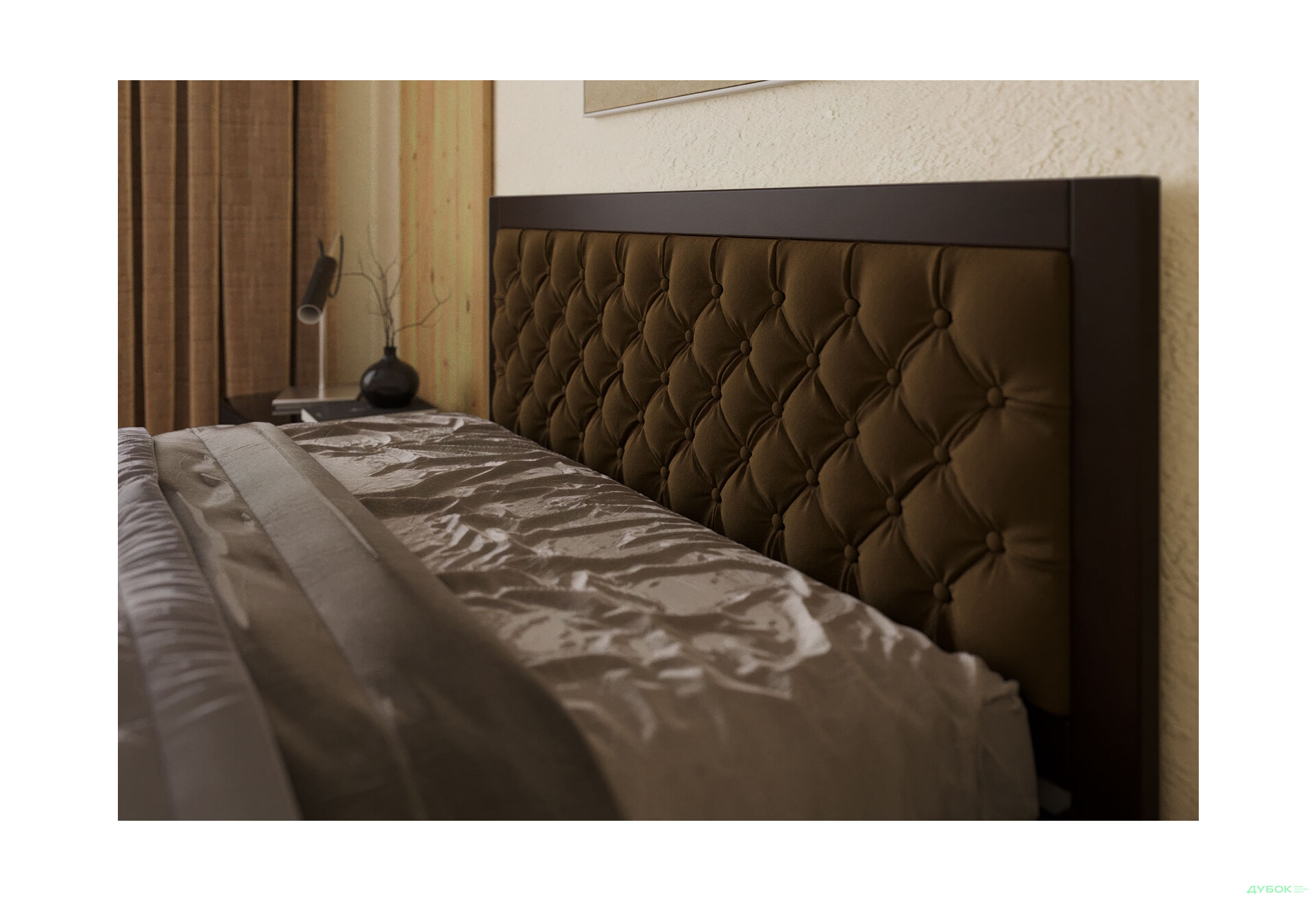Ліжко Arbor Drev Симфонія Люкс 180 см оббивка ромб тк.Лагуна 11, горіх темний - Зображення 6 Зображення 6 - Ліжко Arbor Drev Симфонія Люкс 180 см оббивка ромб тк.Лагуна 11, горіх темний