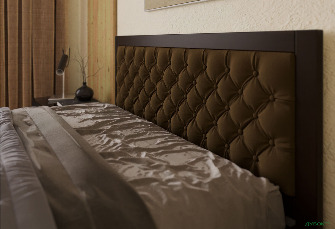 Ліжко Arbor Drev Симфонія Люкс 180 см оббивка ромб тк.Лагуна 11, горіх темний - Зображення 6 Зображення 6 - Ліжко Arbor Drev Симфонія Люкс 180 см оббивка ромб тк.Лагуна 11, горіх темний