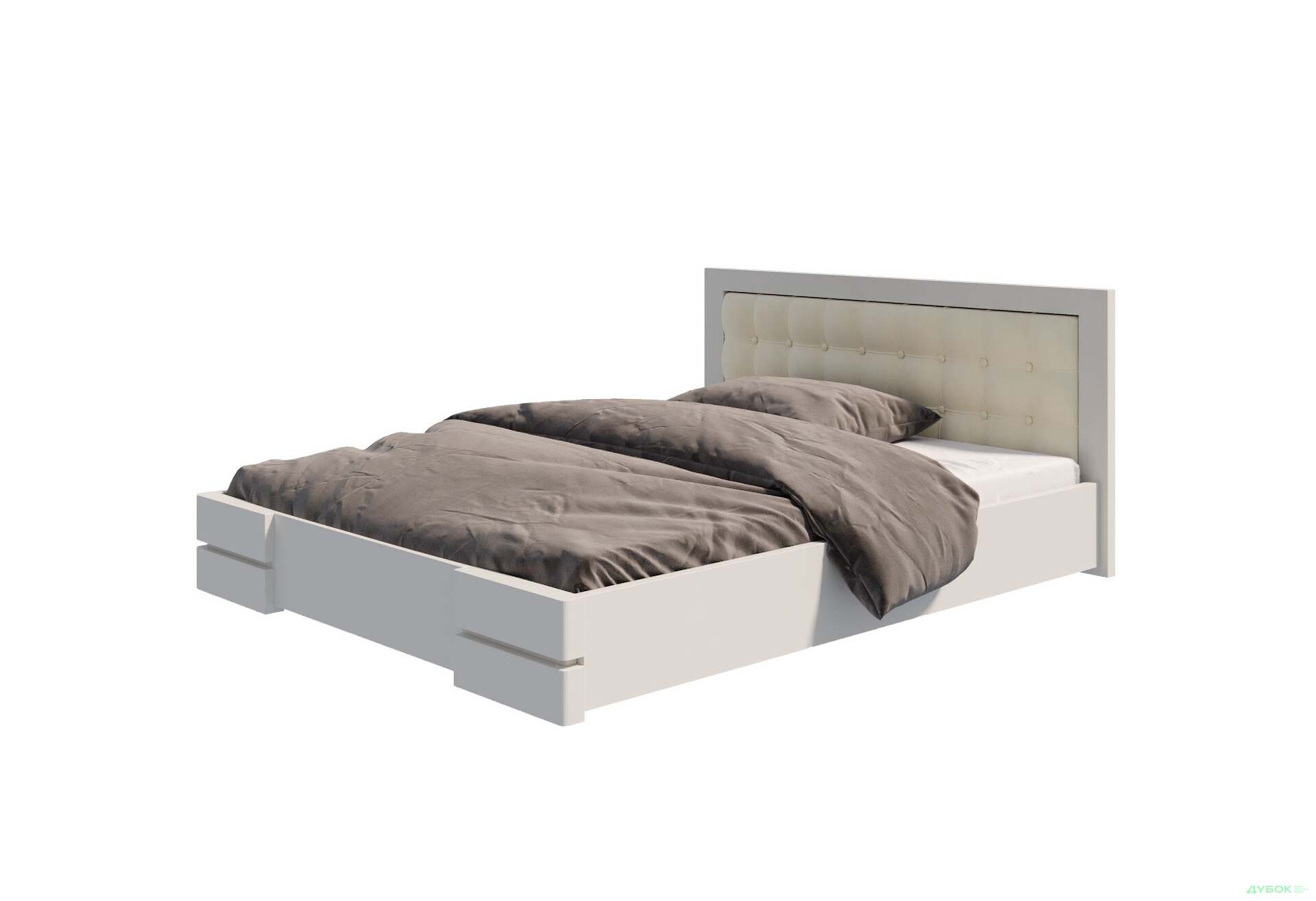 Ліжко Arbor Drev Регіна 160 см прошивка узголів'я квадрат, тк. Лагуна 03, біле - Зображення 4 Зображення 4 - Ліжко Arbor Drev Регіна 160 см прошивка узголів'я квадрат, тк. Лагуна 03, біле