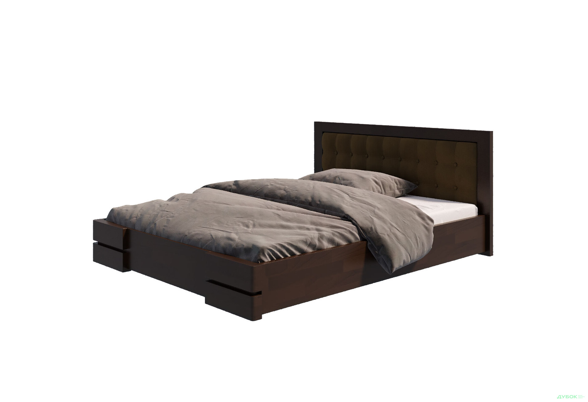 Ліжко Arbor Drev Регіна 160 см прошивка узголів'я квадрат, тк. Лагуна 11, горіх темний - Зображення 4 Зображення 4 - Ліжко Arbor Drev Регіна 160 см прошивка узголів'я квадрат, тк. Лагуна 11, горіх темний