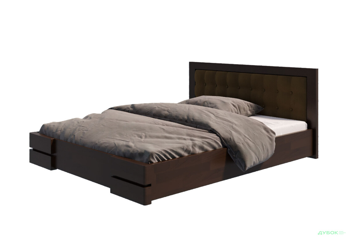 Ліжко Arbor Drev Регіна 160 см прошивка узголів'я квадрат, тк. Лагуна 11, горіх темний - Зображення 4 Зображення 4 - Ліжко Arbor Drev Регіна 160 см прошивка узголів'я квадрат, тк. Лагуна 11, горіх темний