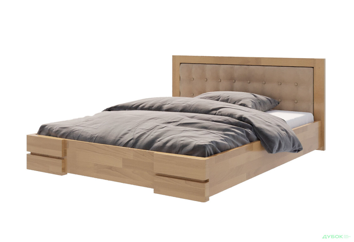 Ліжко Arbor Drev Регіна 180 см прошивка узголів'я квадрат, тк. Лагуна 07, горіх - Зображення 1 Зображення 1 - Ліжко Arbor Drev Регіна 180 см прошивка узголів'я квадрат, тк. Лагуна 07, горіх