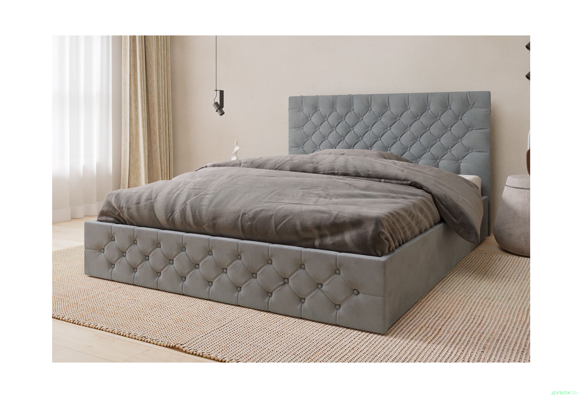 Изображение 2 - Кровать-подиум Arbor Drev Калифорния (сосна) 160 см, тк. Лагуна 42