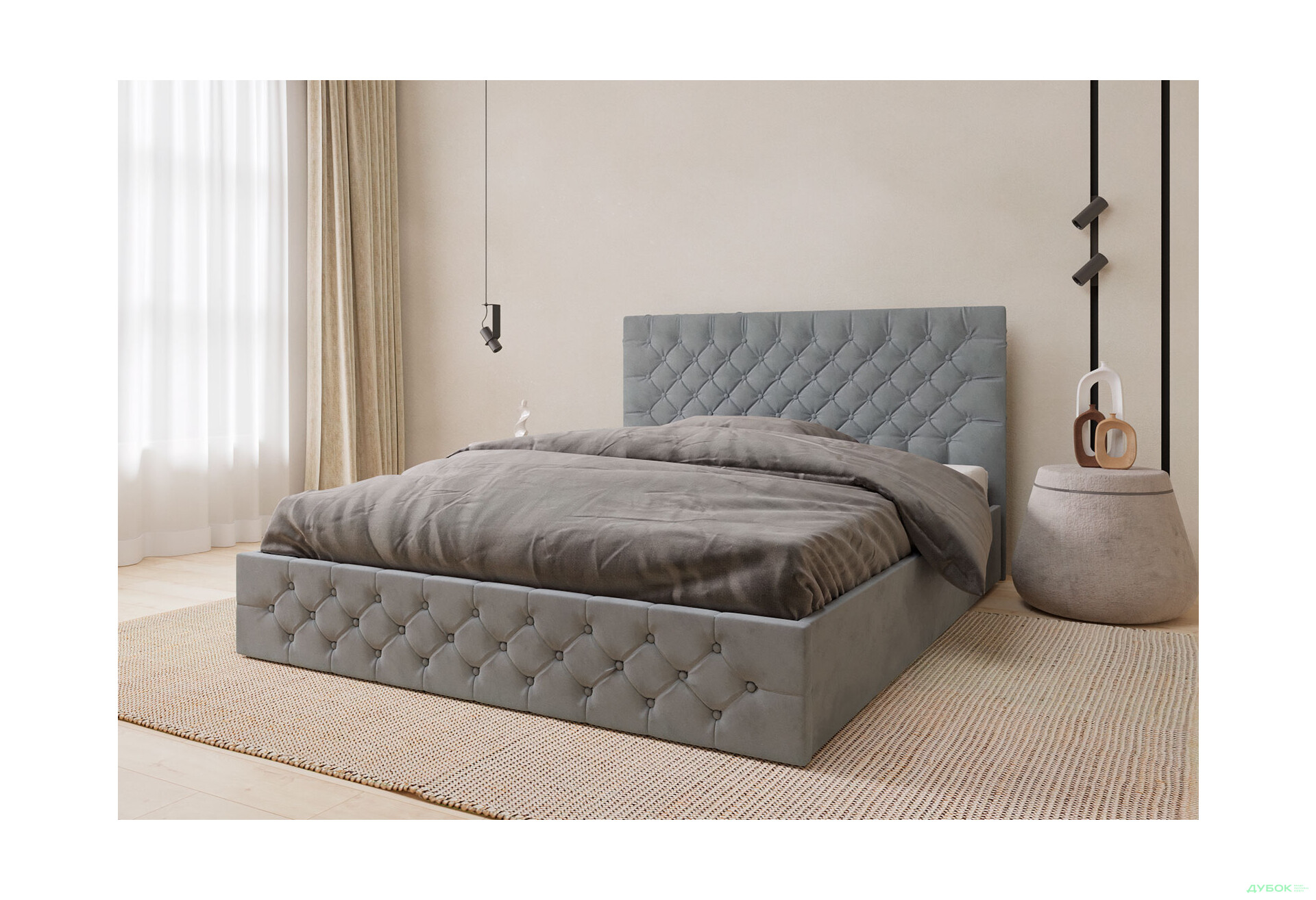 Изображение 3 - Кровать-подиум Arbor Drev Калифорния (сосна) 160 см, тк. Лагуна 42