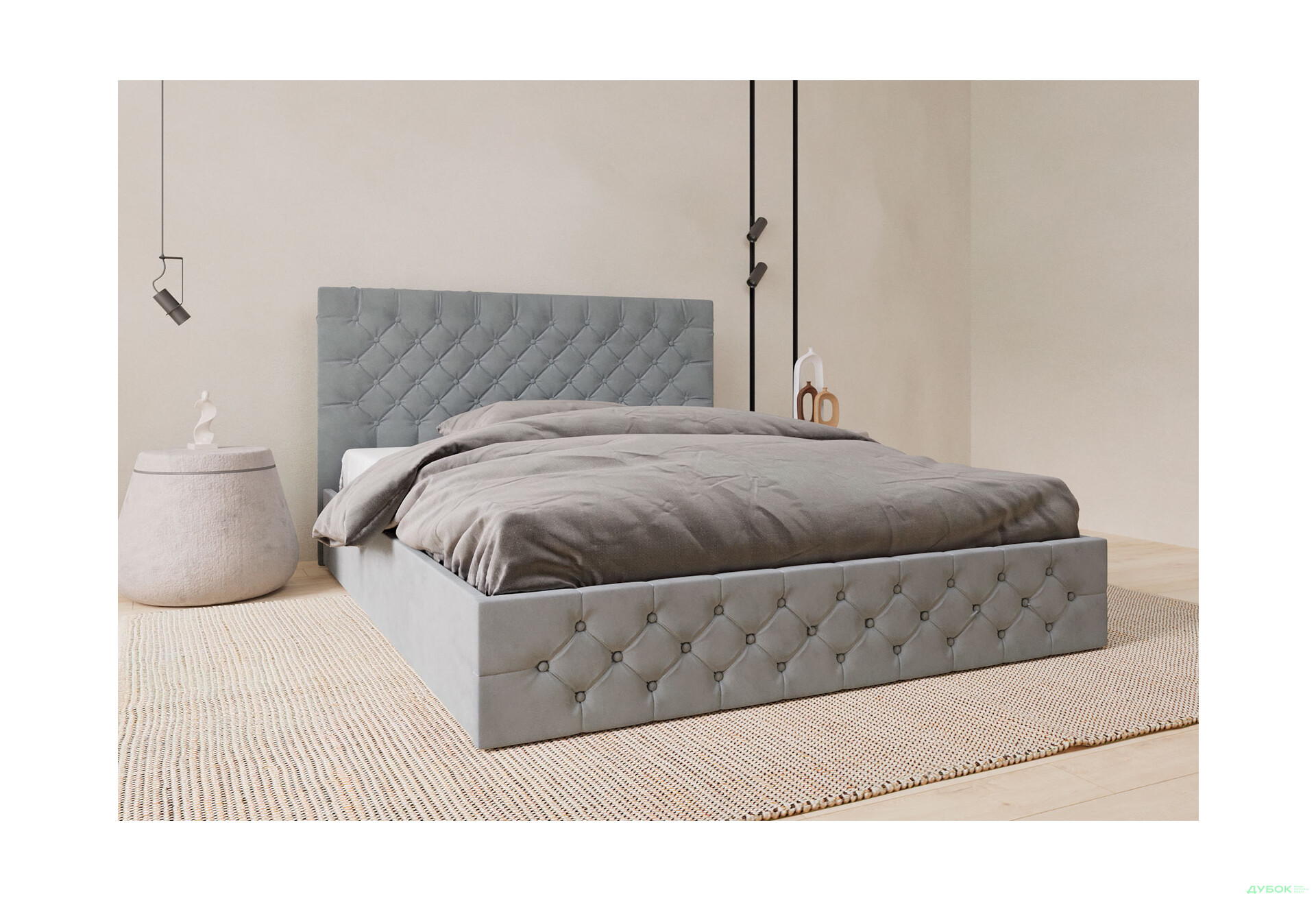 Изображение 5 - Кровать-подиум Arbor Drev Калифорния (сосна) 160 см, тк. Лагуна 42