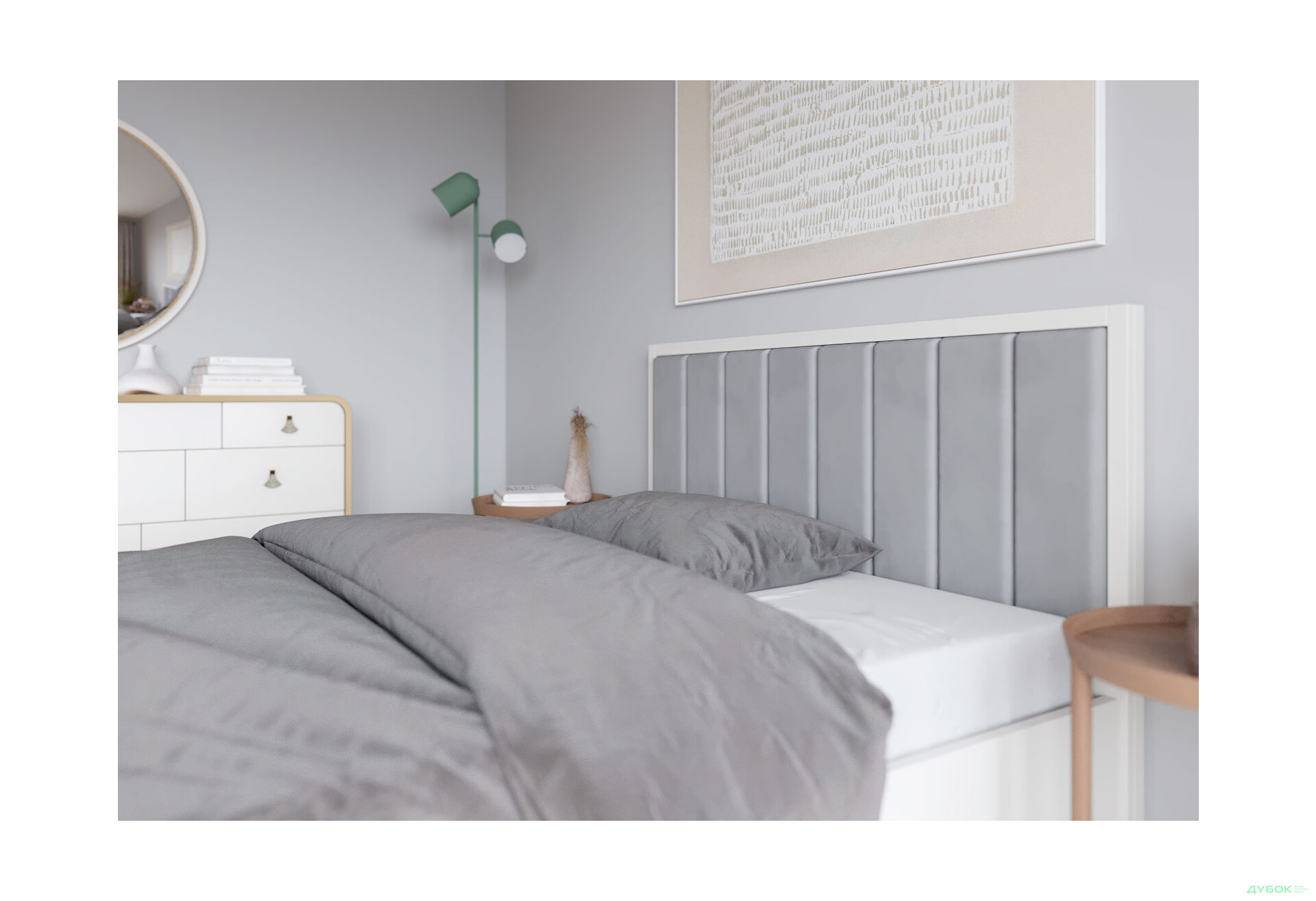 Ліжко-подіум Arbor Drev Мілано 180 см тк. Лагуна 43, біле - Зображення 3 Зображення 3 - Ліжко-подіум Arbor Drev Мілано 180 см тк. Лагуна 43, біле