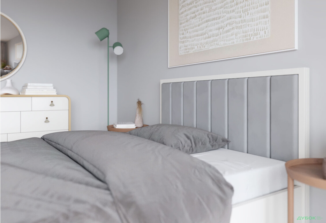 Ліжко-подіум Arbor Drev Мілано 180 см тк. Лагуна 43, біле - Зображення 3 Зображення 3 - Ліжко-подіум Arbor Drev Мілано 180 см тк. Лагуна 43, біле