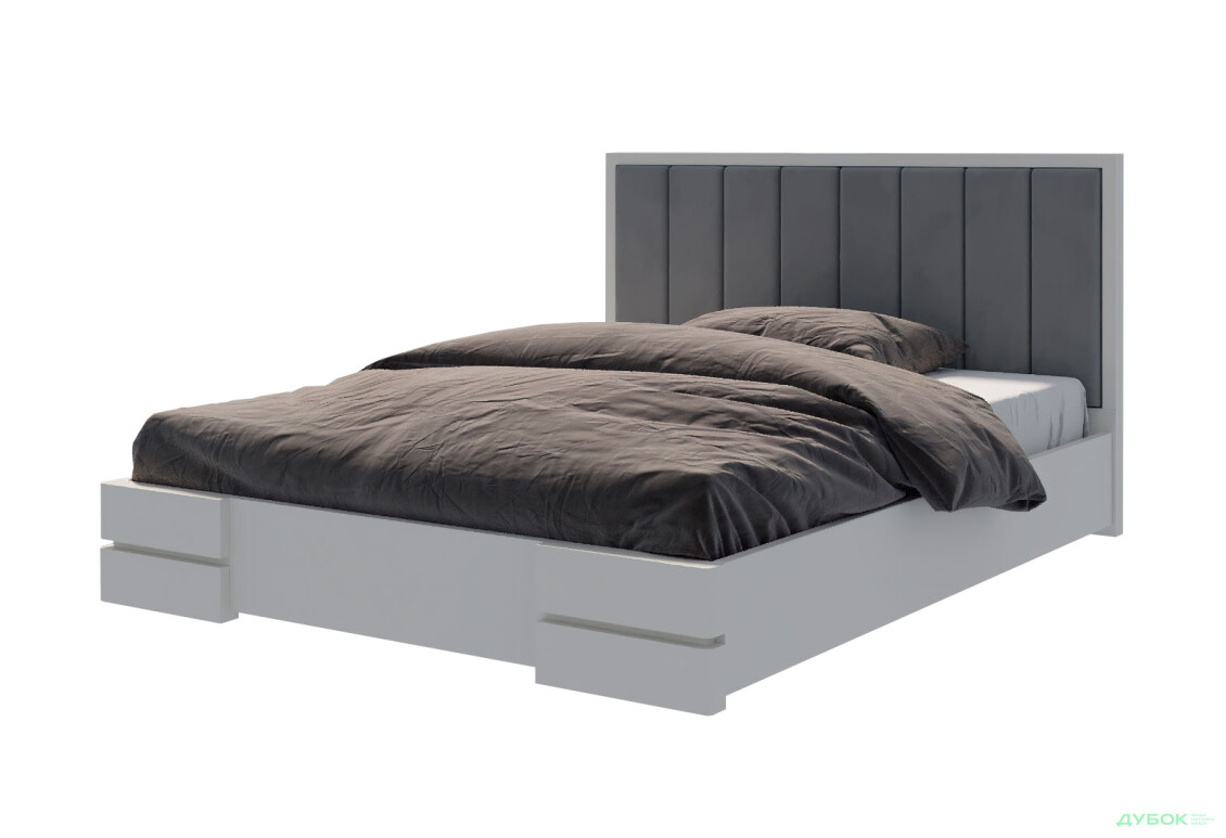 Ліжко-подіум Arbor Drev Мілано 180 см тк. Лагуна 43, біле - Зображення 1 Зображення 1 - Ліжко-подіум Arbor Drev Мілано 180 см тк. Лагуна 43, біле