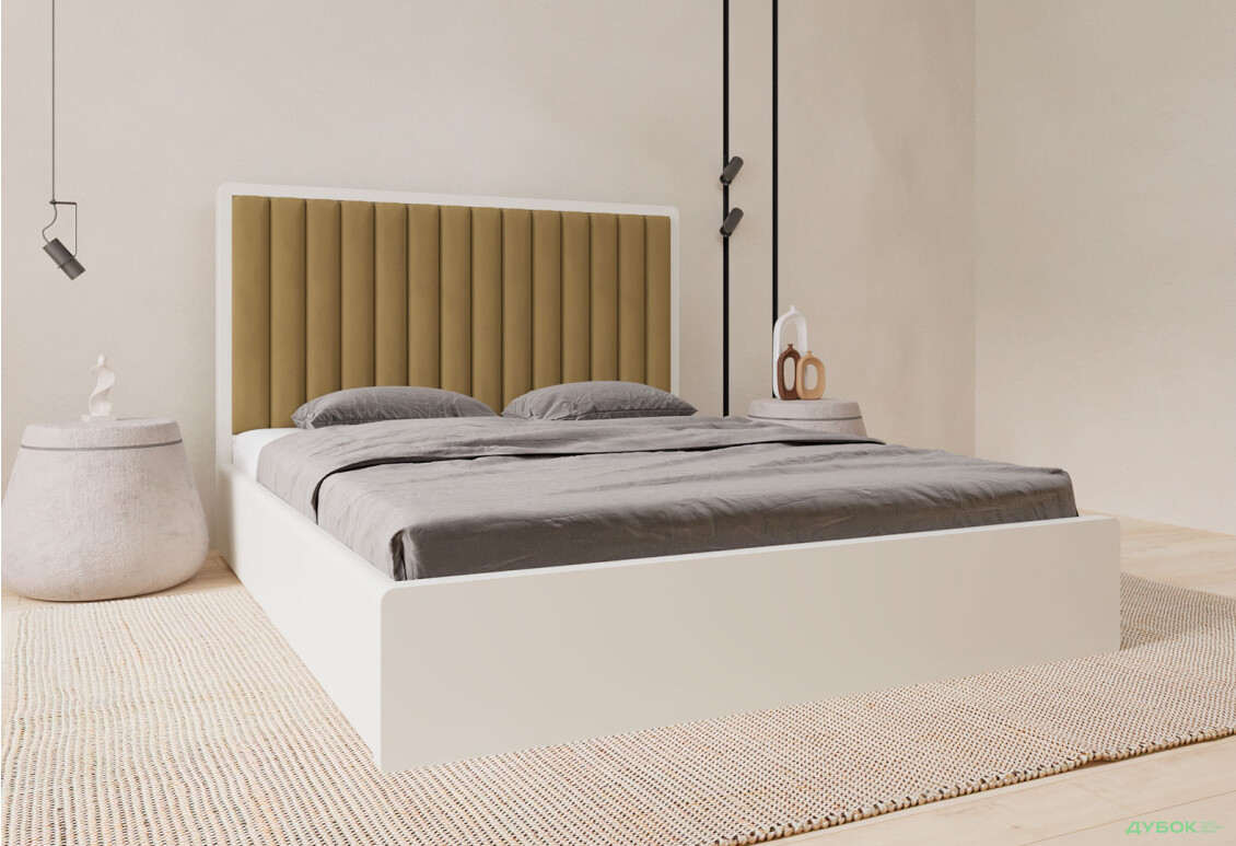 Зображення 3 - Ліжко-подіум Arbor Drev Глорія 160 см підйомне (метал.каркас) тк. Лагуна, 10 біле