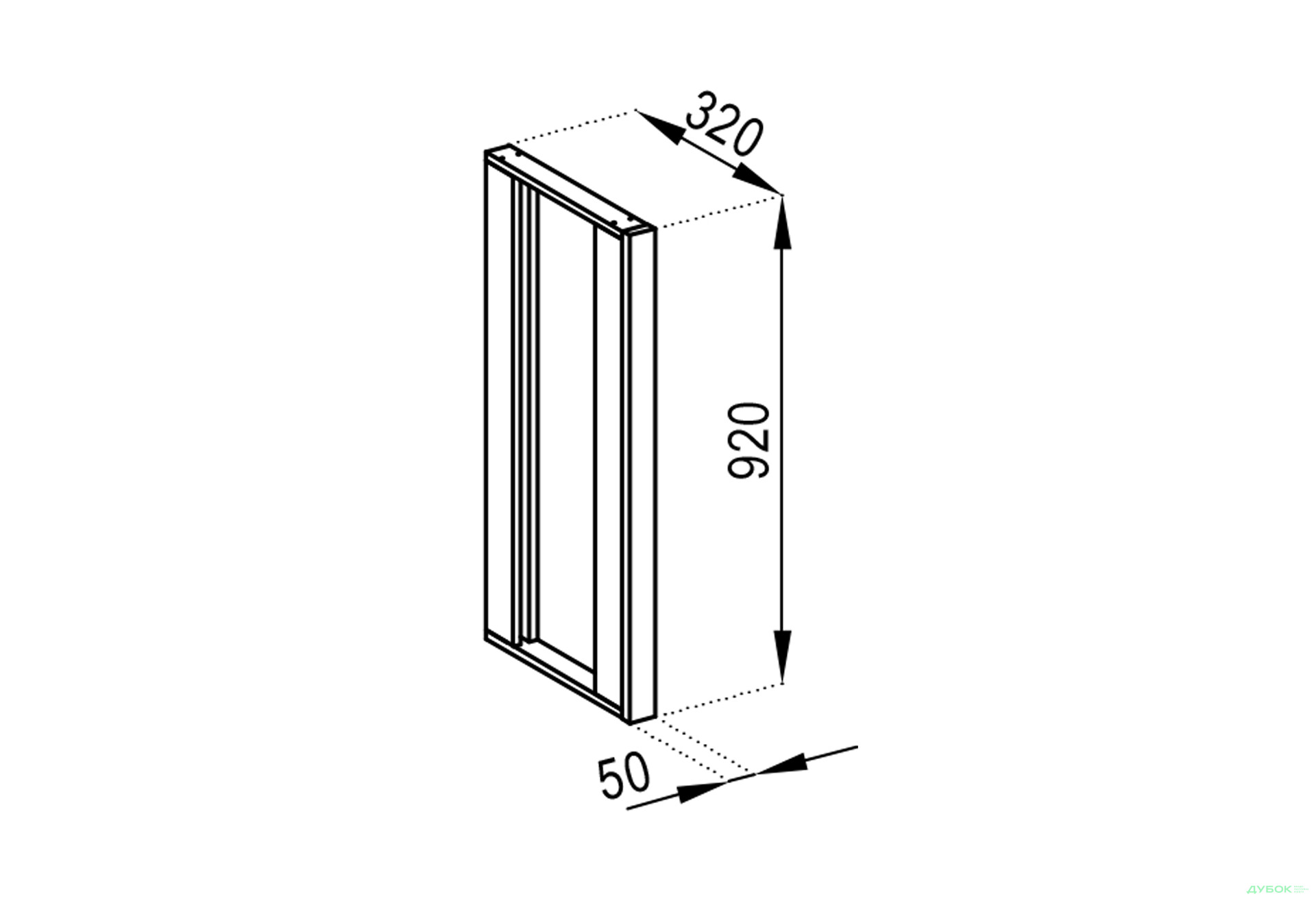 Зображення 1 - В вставка (h-920) (фасад МДФ) Домініка Світ Меблів